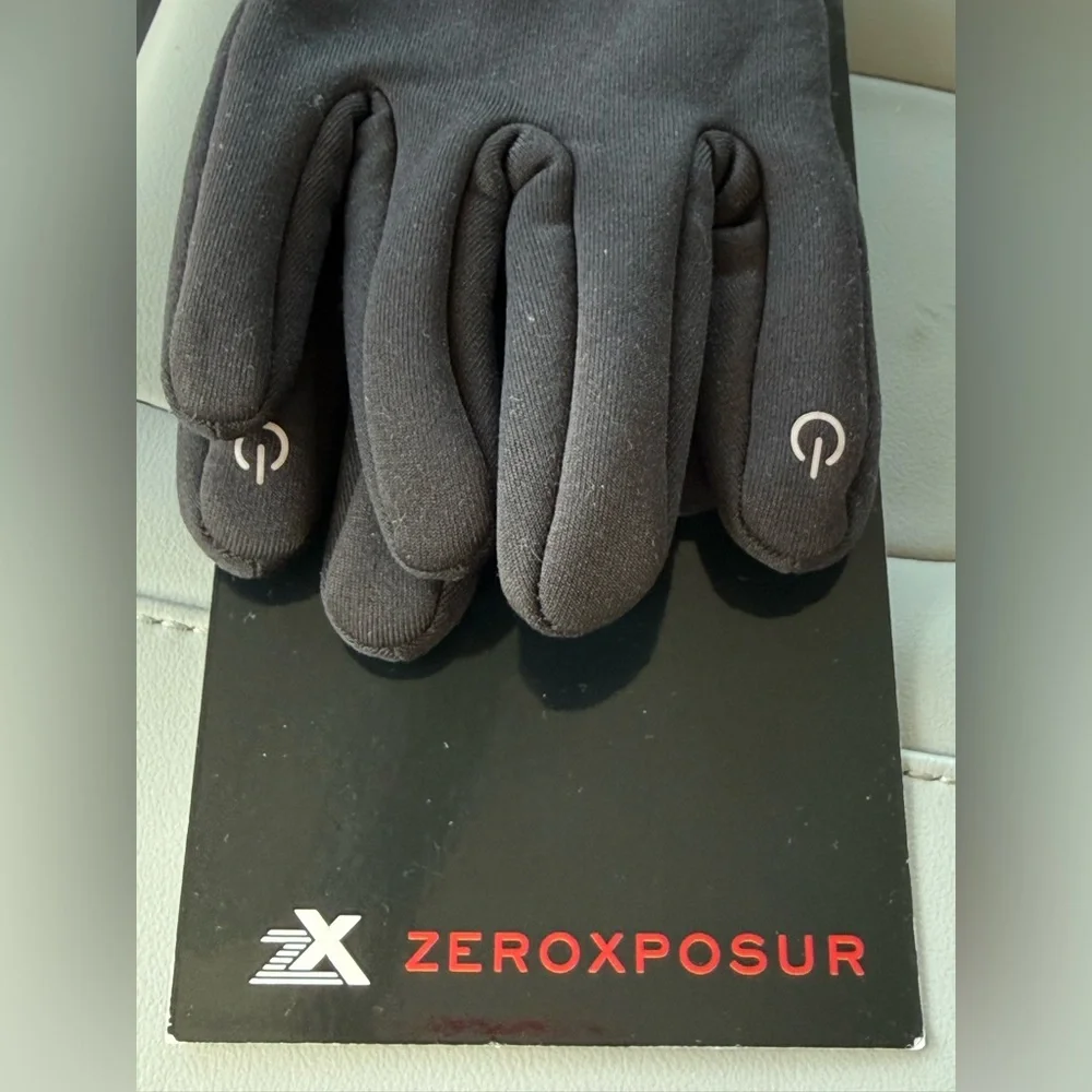 Zeroxposure Boys Fleece Black Gloves Touchscreen L/XL